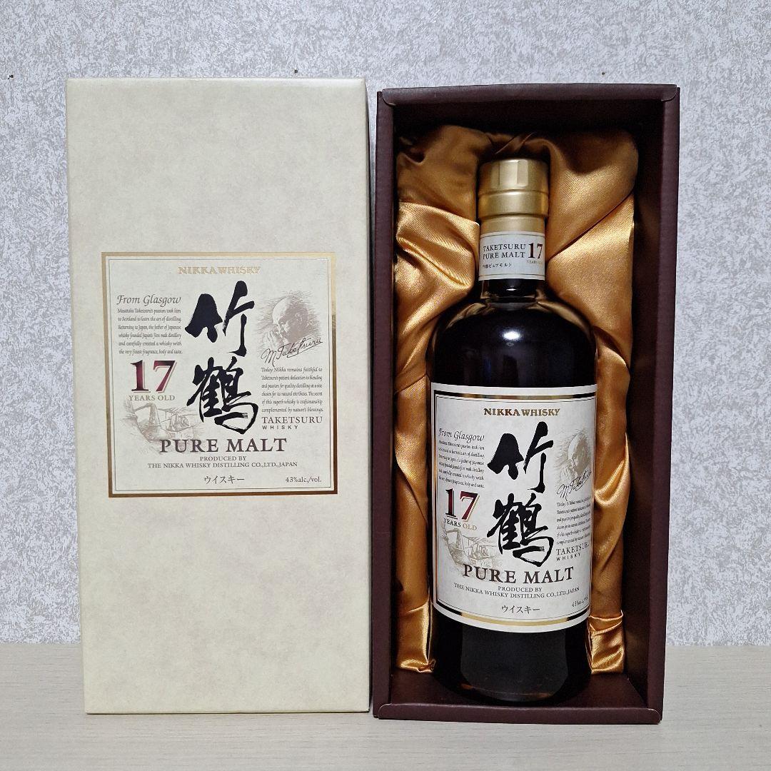 値下げ NIKKAWHISKY竹鶴 17年 ピュアモルト 700ml　箱入り