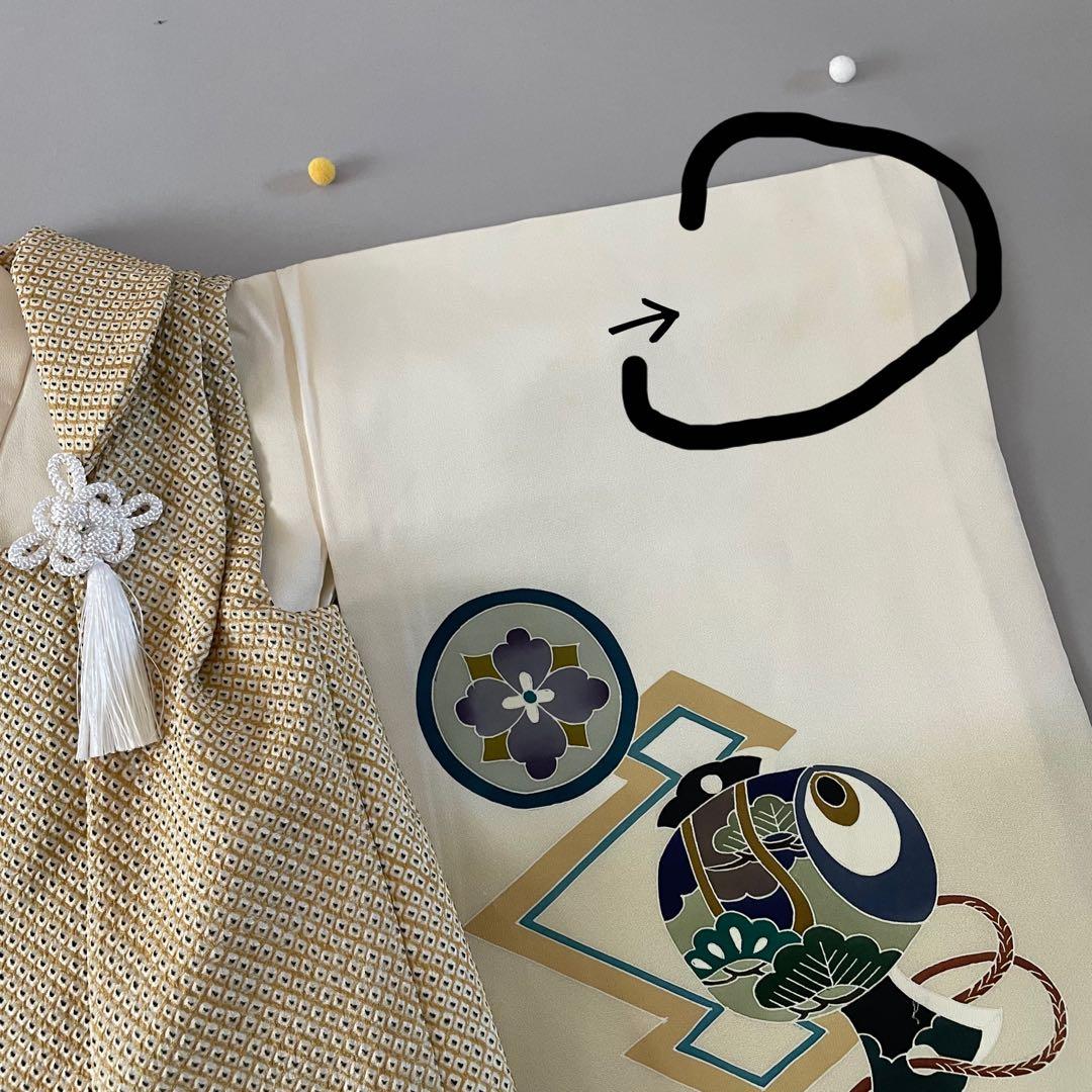 七五三　3歳　正絹　お着物セット　正絹総絞りの被布コーデ