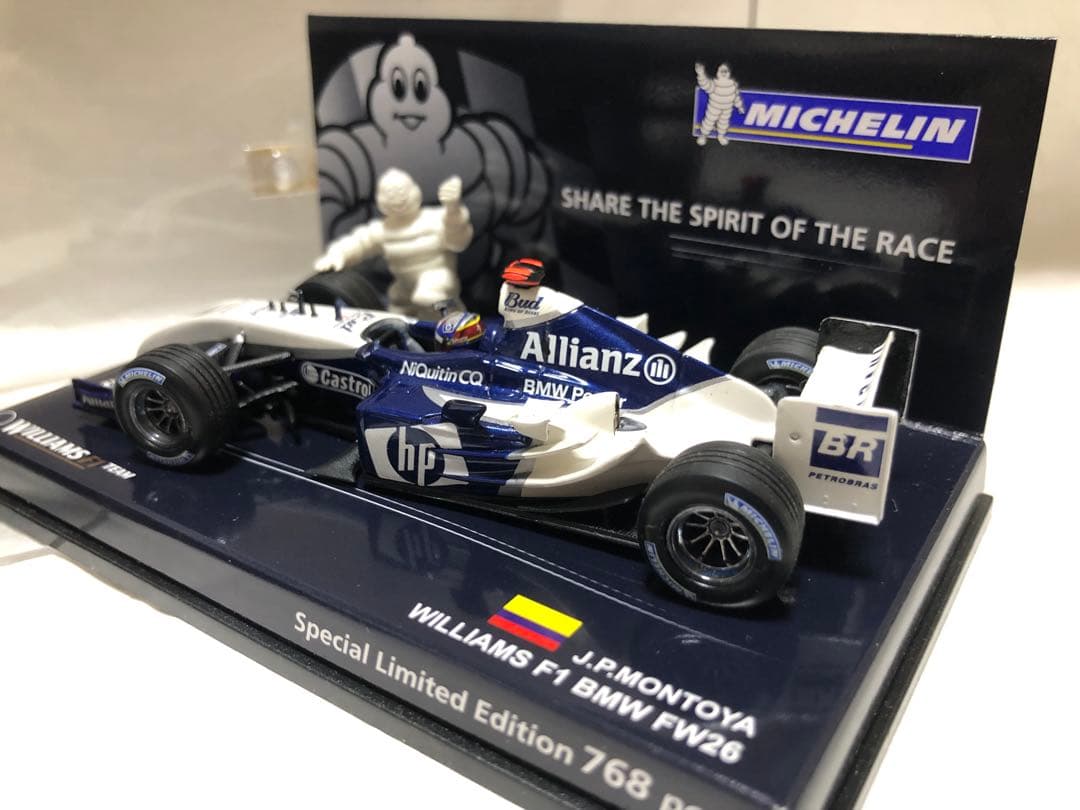 ミニチャンプス ウィリアムズF1BMW FW26 ミシュランボックス 2台未使用