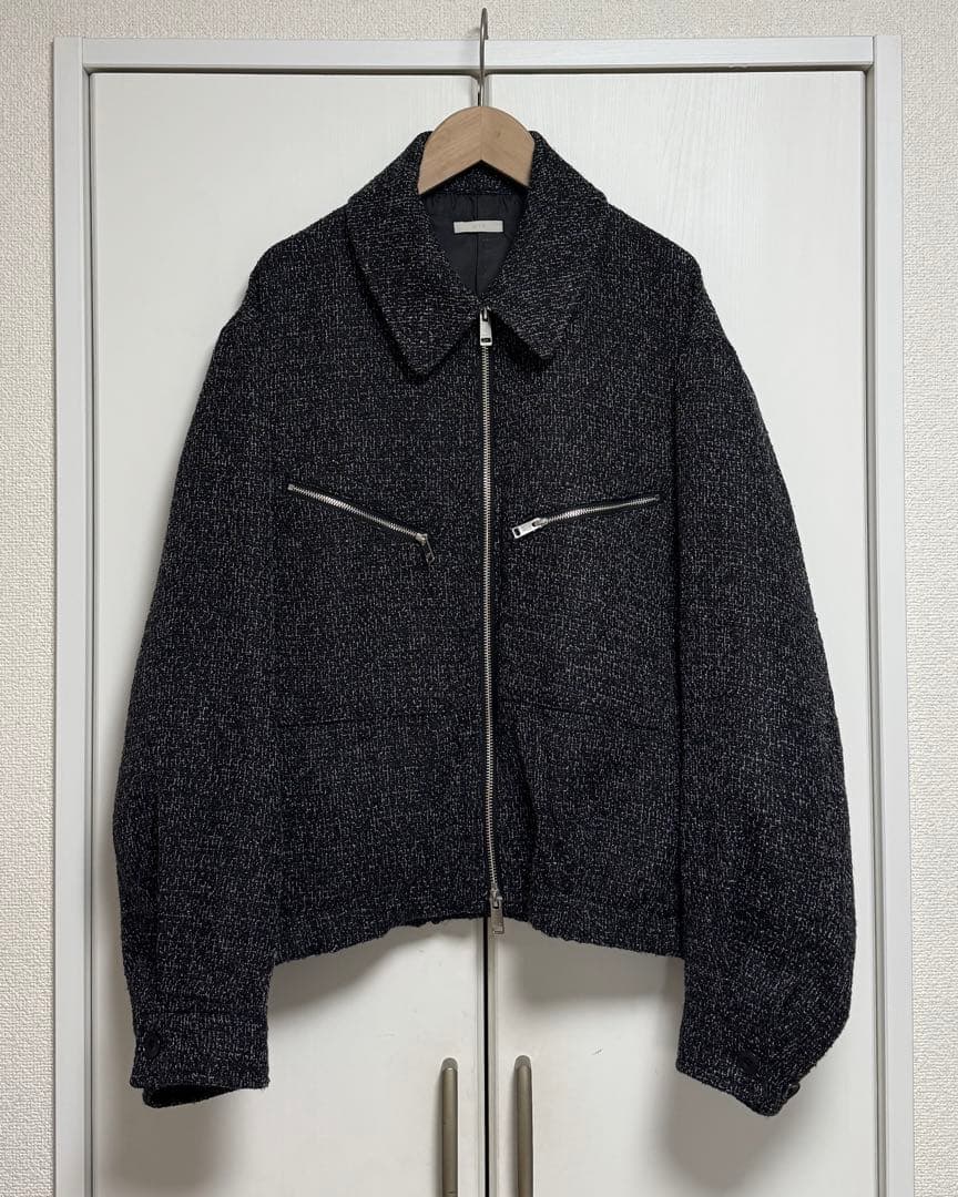 ジャケット・アウター TWEED DOUBLE ZIP SHORT BLOUSON
