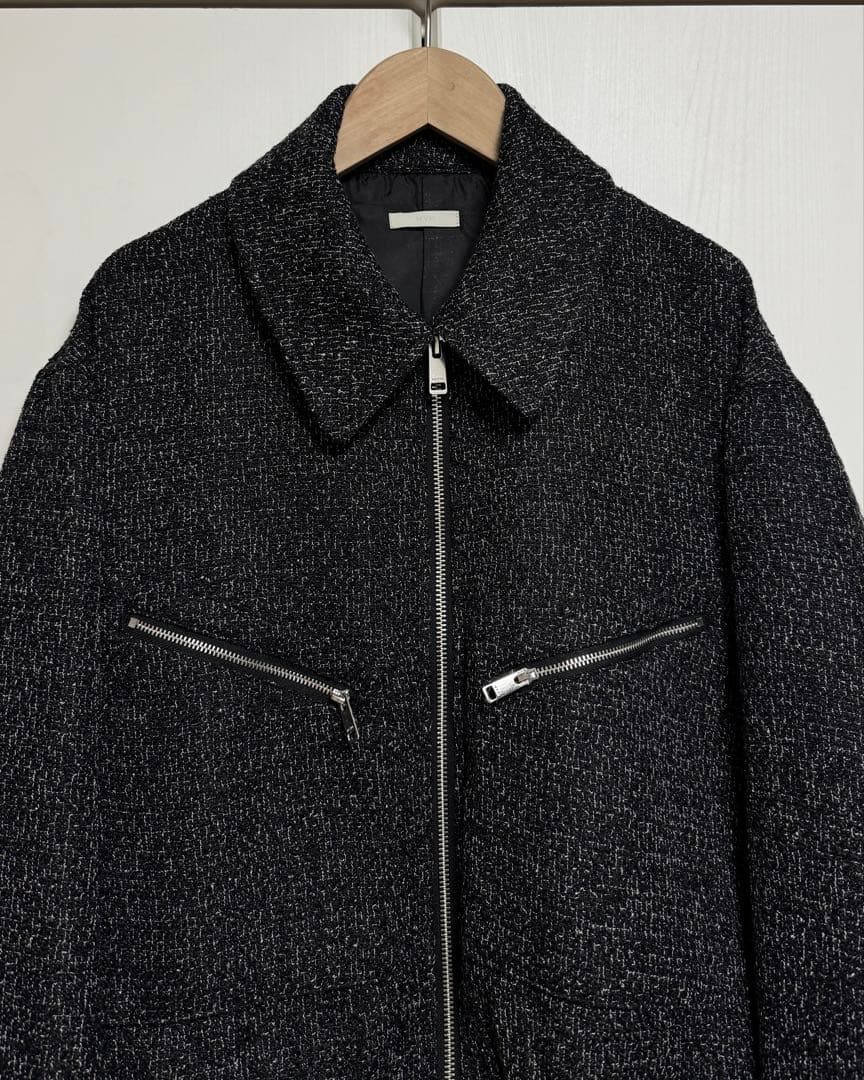 ジャケット・アウター TWEED DOUBLE ZIP SHORT BLOUSON