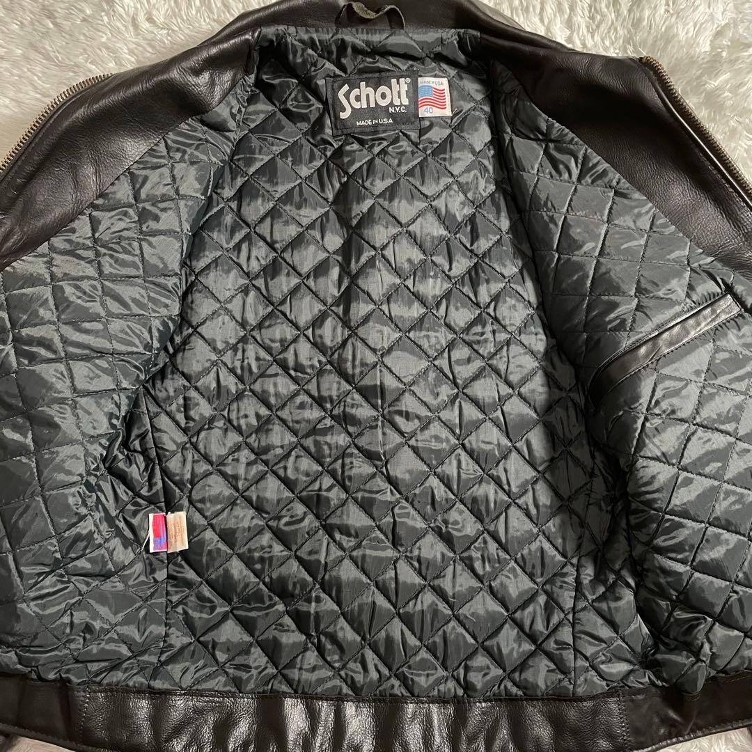 90s ショット ライダースジャケット レザージャケット Dポケット 637