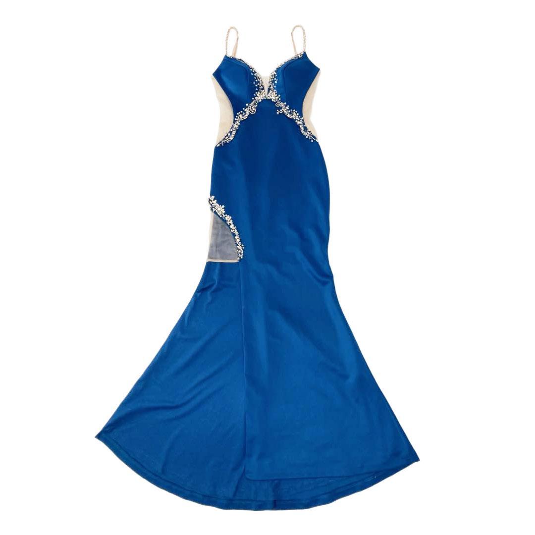 AngelR エンジェルアール バストビジューデザインキャミソールロングドレス