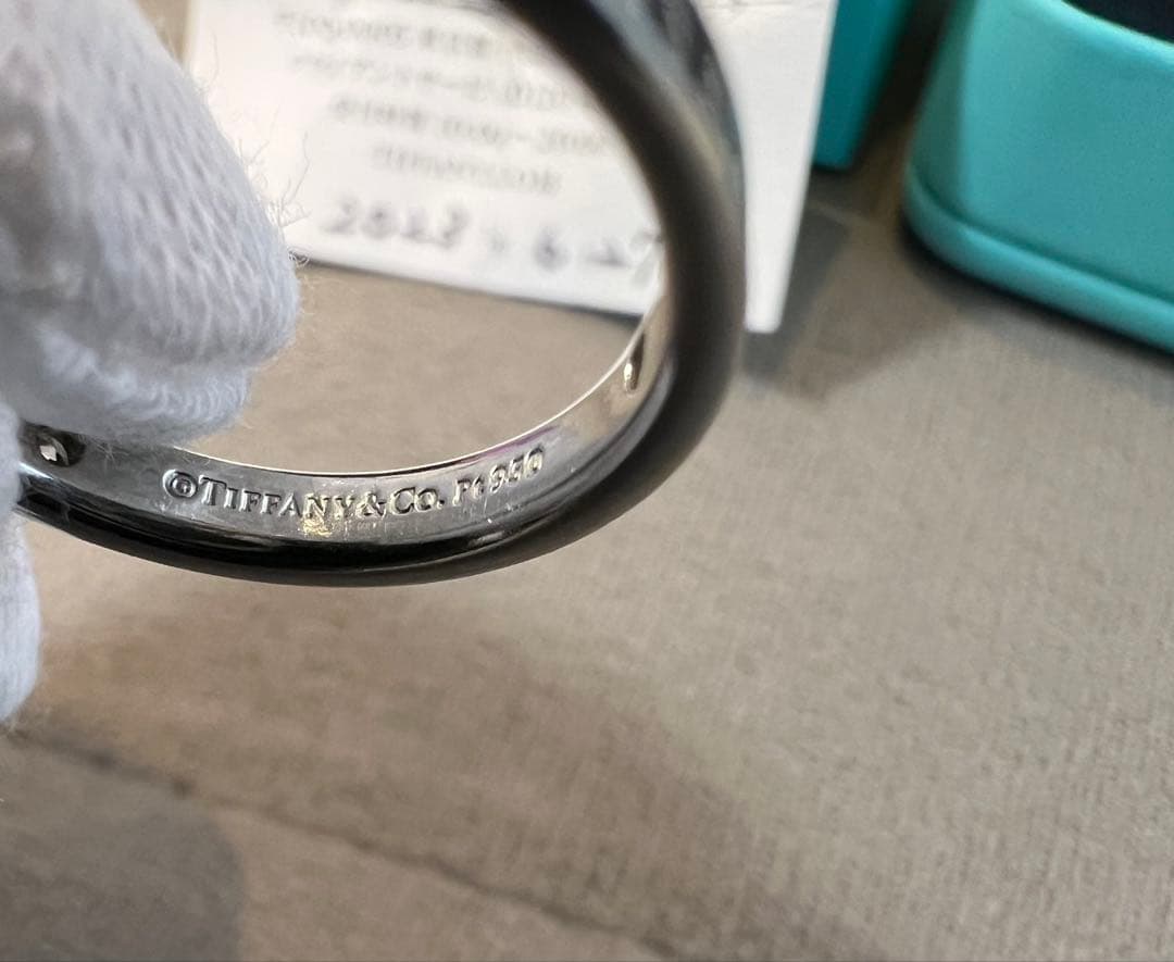 10号／TIFFANY＆Coティファニーバンドリング.プラチナ.ダイヤモンド