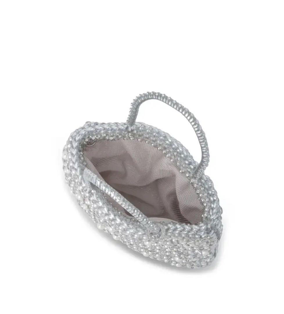 アンテプリマ　ペルラグリッター　ワイヤーバッグパール　シルバー極美品