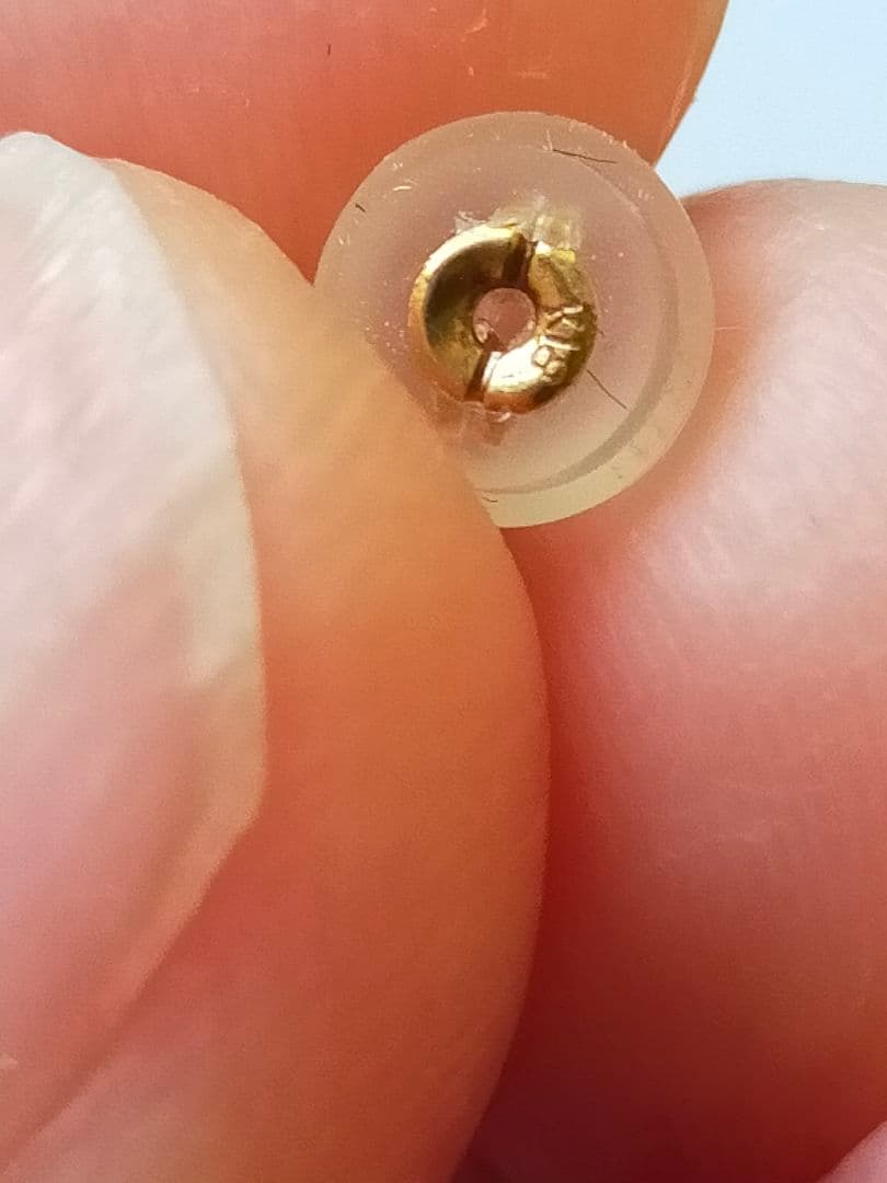 福*ん様 ゴールドスタッドピアス 天然ダイヤモンドK18　ジュエリーツツミ