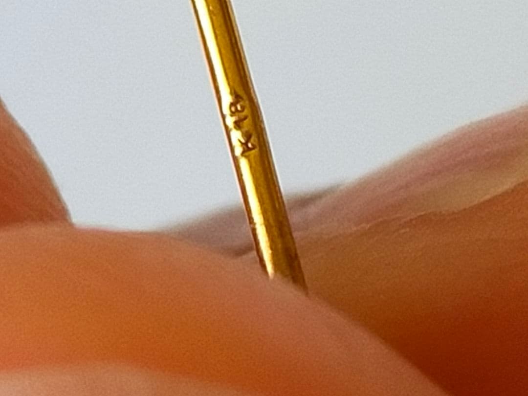 福*ん様 ゴールドスタッドピアス 天然ダイヤモンドK18　ジュエリーツツミ