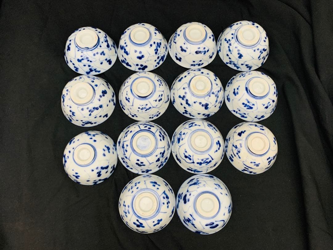 猫叉専用　古伊万里染付　なずな文 煎茶7客 染付なつな文　汲出し