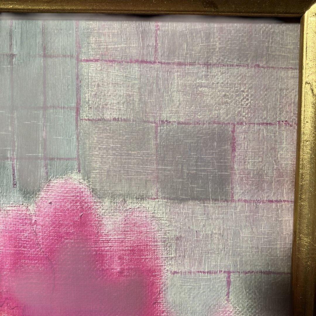 油彩　角田知可彦　「窓辺のしくらめん　F6」