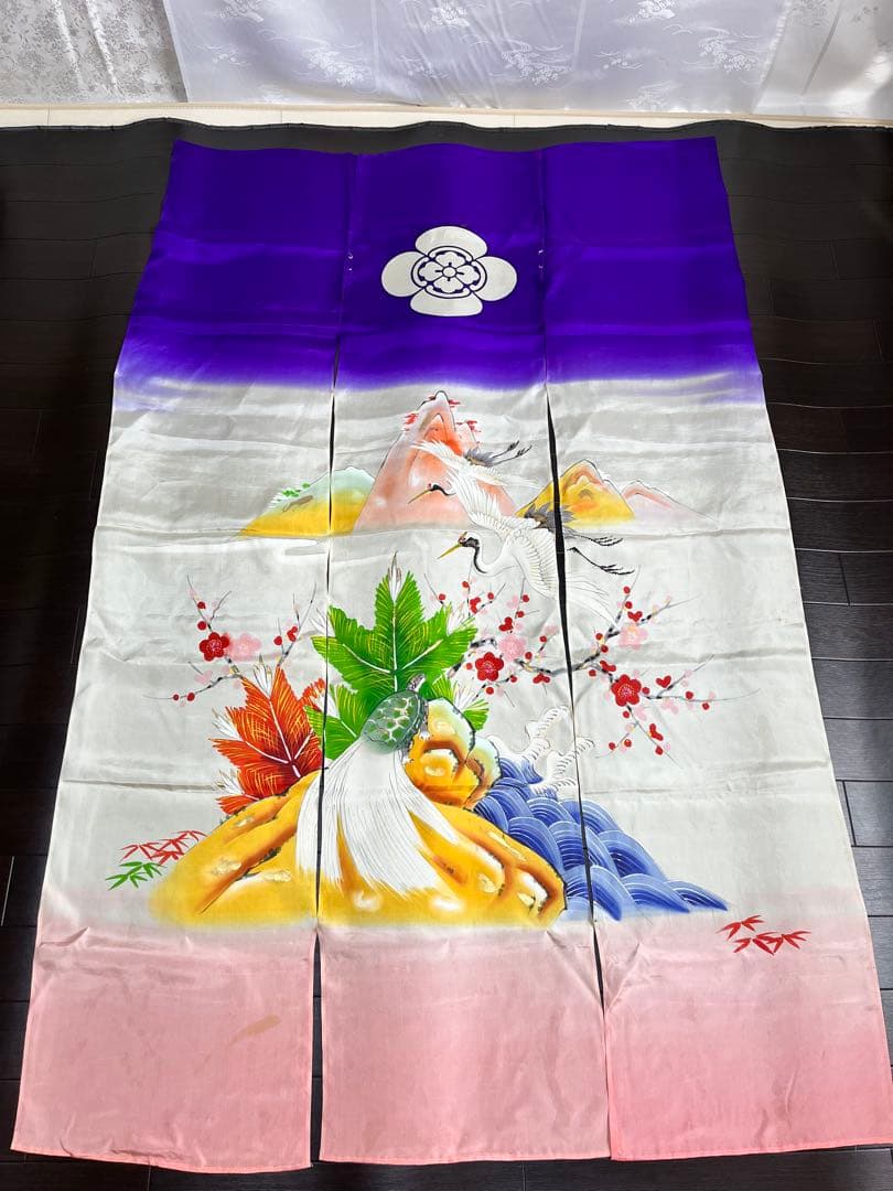 加賀のれん　花嫁のれん　郷土　亀と鶴　5