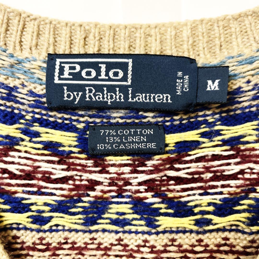 Polo by Ralph Lauren フェアアイル柄 ベスト M　カシミヤ
