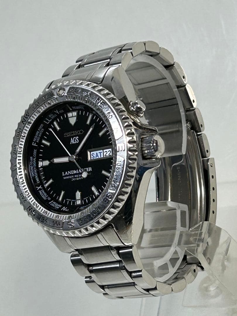 完動【二次電池新品】SEIKO AGS LANDMASTER 5M23-6A20