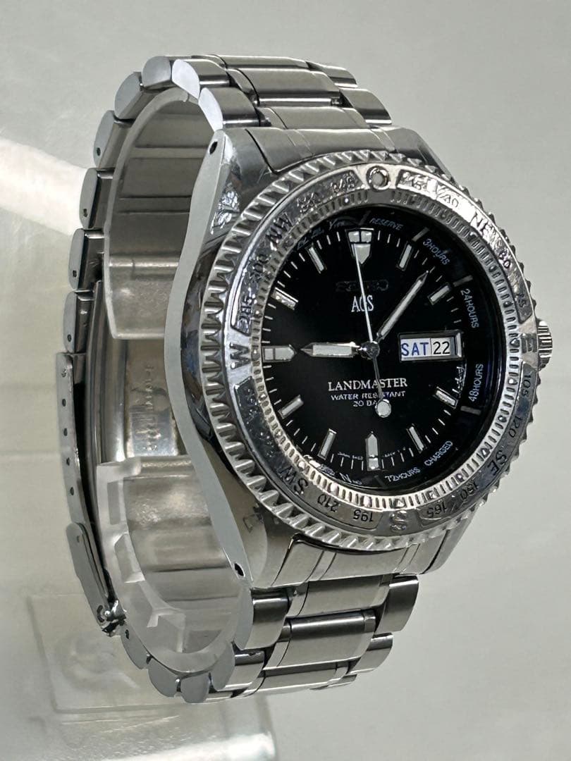 完動【二次電池新品】SEIKO AGS LANDMASTER 5M23-6A20