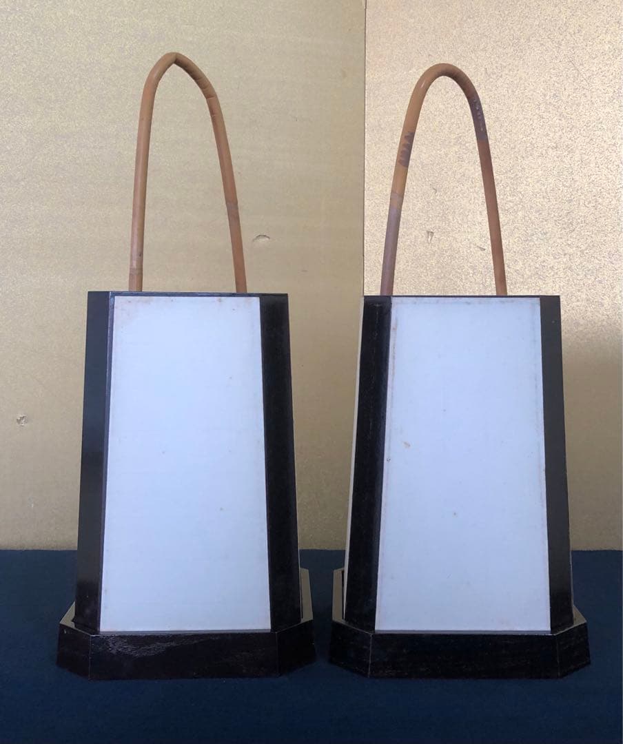 《R》溜 足元行燈 一対 行灯 露地 夜咄 茶道具 元箱　260114き3