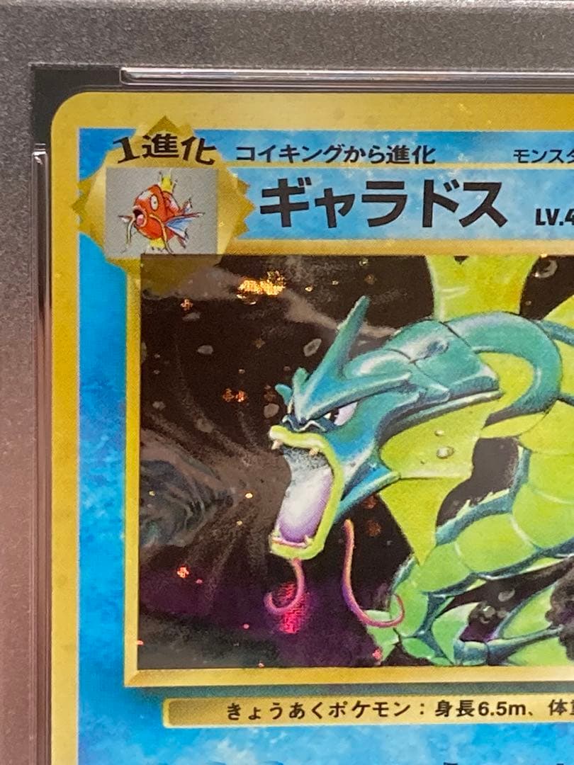 全面ホロ光強　ギャラドス　旧裏面　PSA9 渦巻き　マークあり　第一弾