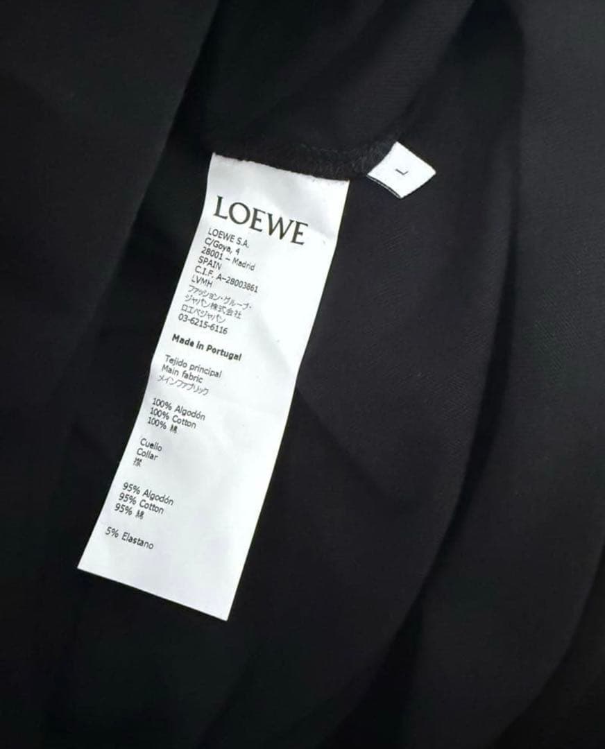LOEWE ブラック Tシャツ Lサイズ