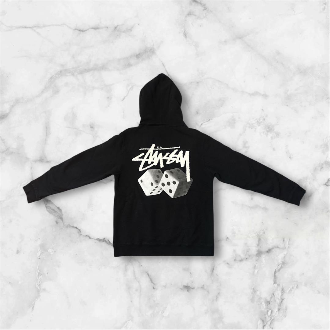 激レア　Stussy ダイスプリント パーカー M 黒