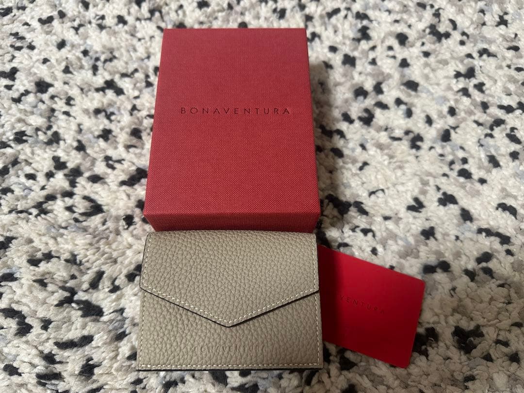 BONA VENTURA グレージュ三つ折り財布