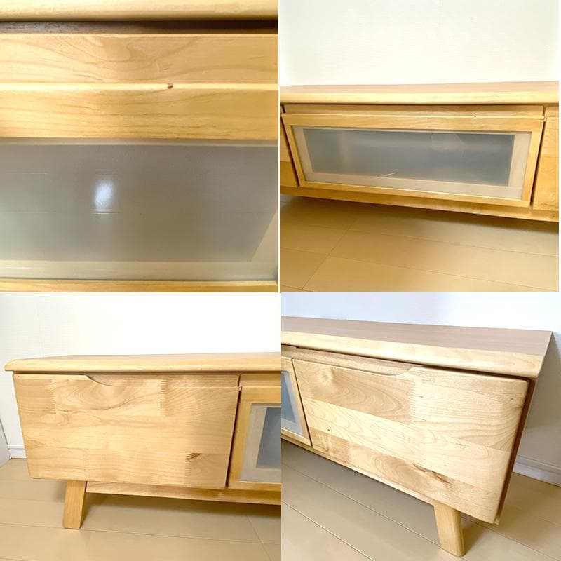 ニトリ テレビ台 ローボードNアルナス 150 天然木 ライトブラウン