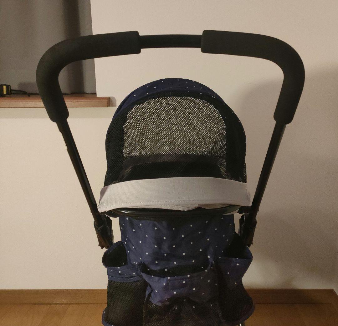 GEX わんわんカートライト 軽量4.8kg ドット模様 ペットカート