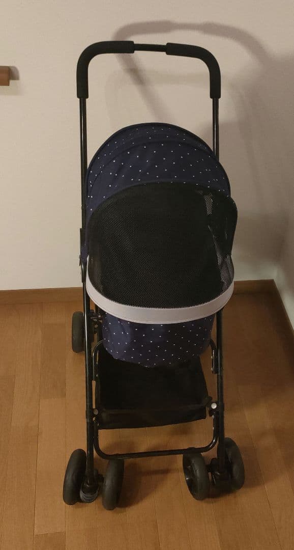 GEX わんわんカートライト 軽量4.8kg ドット模様 ペットカート