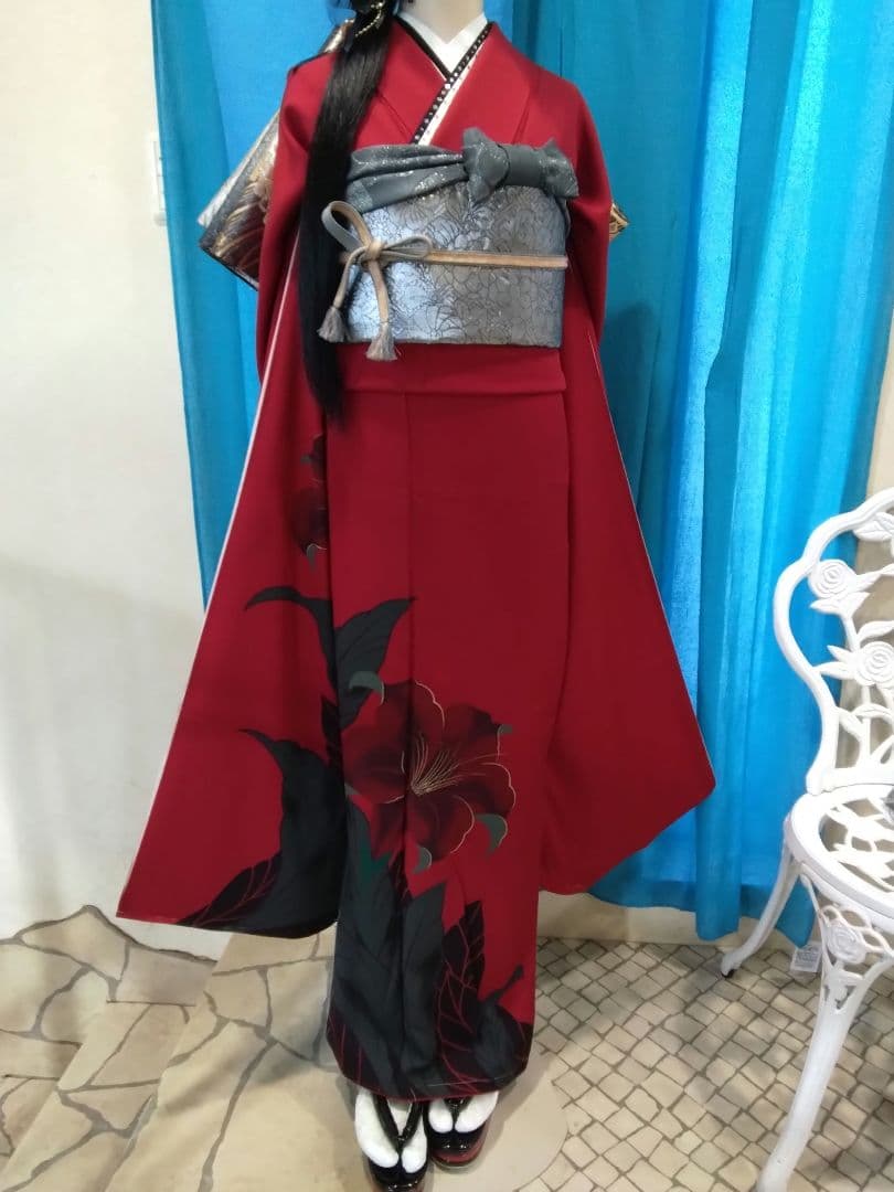 振袖フルセット、正絹振袖、成人式、重ね衿、帯揚げ帯締め、西陣袋帯、襦袢