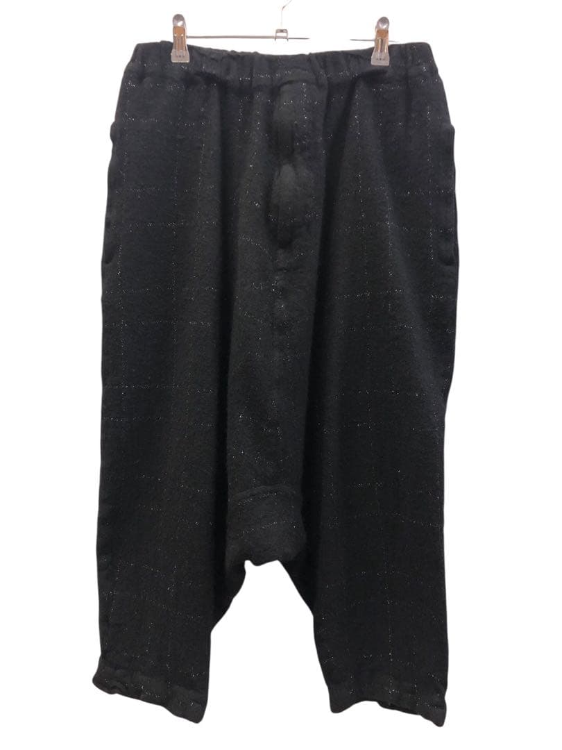 BLACK COMME des GARCONS ラメステッチウールサルエルパンツ