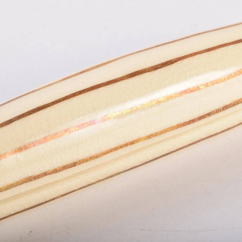 茶道具　栗田焼　岡田佳山作　傘香合　共箱　V　8468