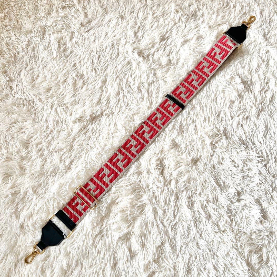 FENDI フェンディ　ショルダーストラップ ストラップ　ユー　ズッカ柄