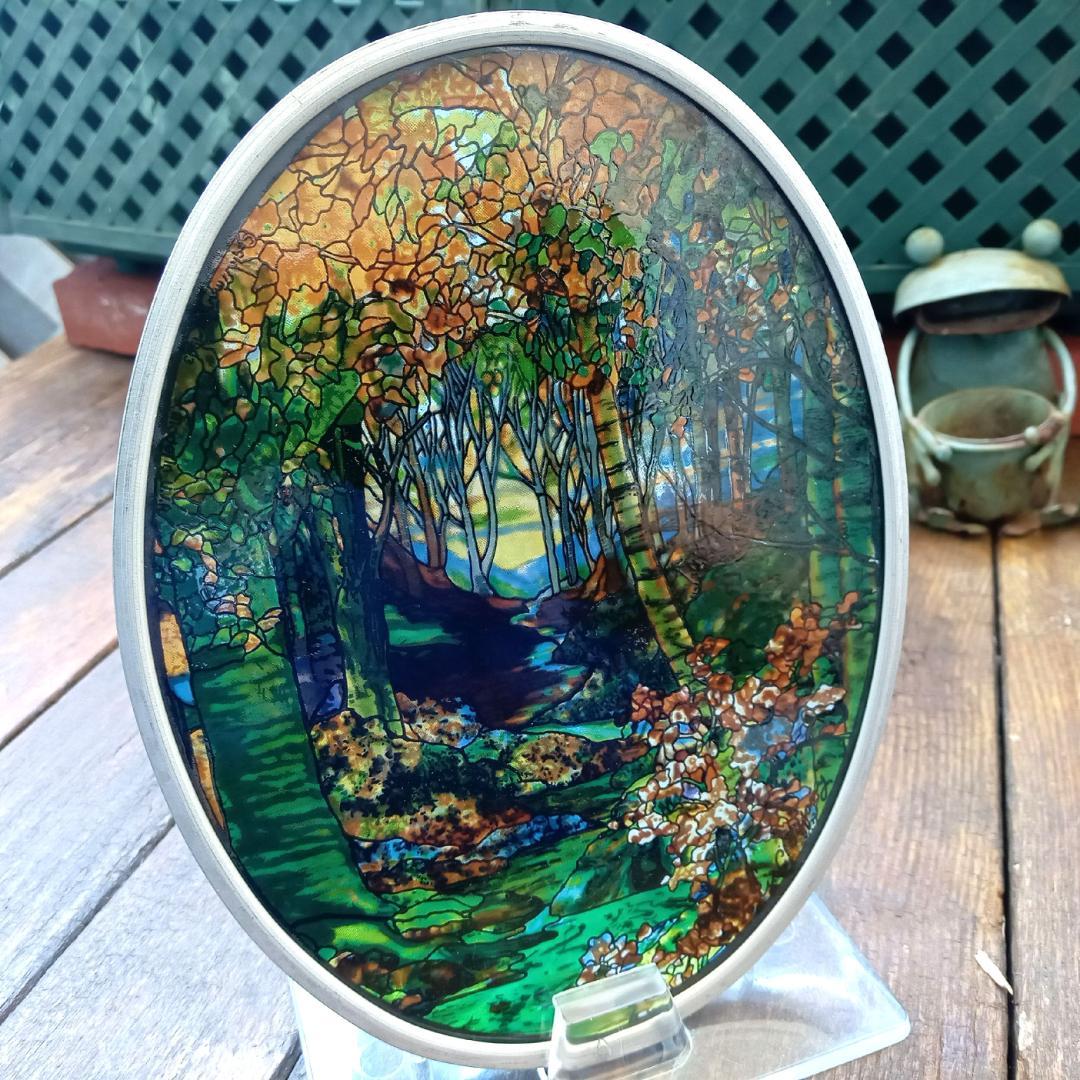 ルイスCティファニー ステンドグラスLandscape秋景グラスマスターズ社