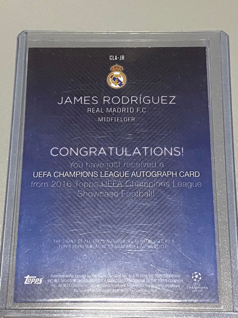 サッカー　サイン　カード　ハメス・ロドリゲス