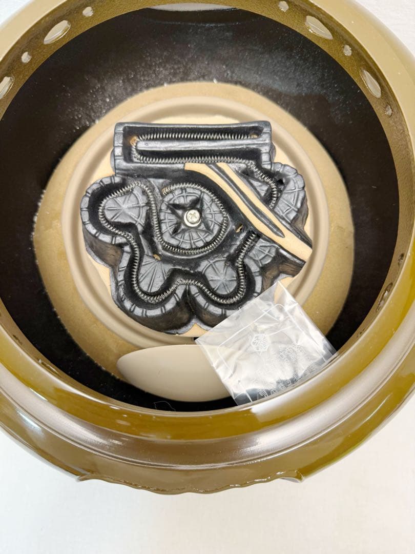 未使用 茶道具 野々田合金製 朝鮮風炉型電熱器 コントローラー式 風炉釜前瓦敷板