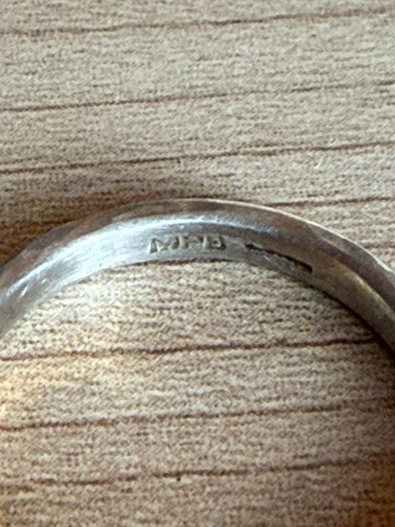 美品/ MALCOLM BETTS K22×Pt ハーフハンマリング13号