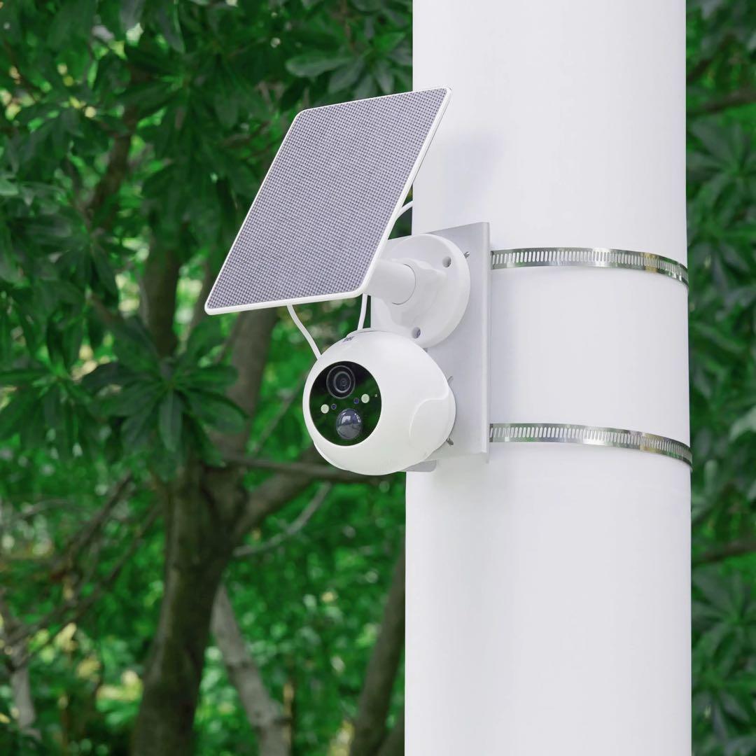 SwitchBot ソーラー屋外用防犯カメラセット 取付金具付き