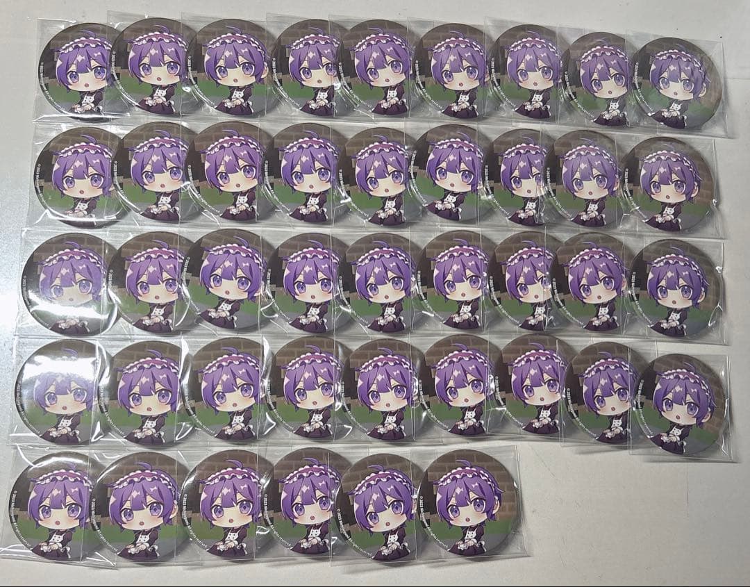 日常組 しにがみ 盗賊 サンシャイン栄 メイド缶バッジ 缶バッチ 42個セット