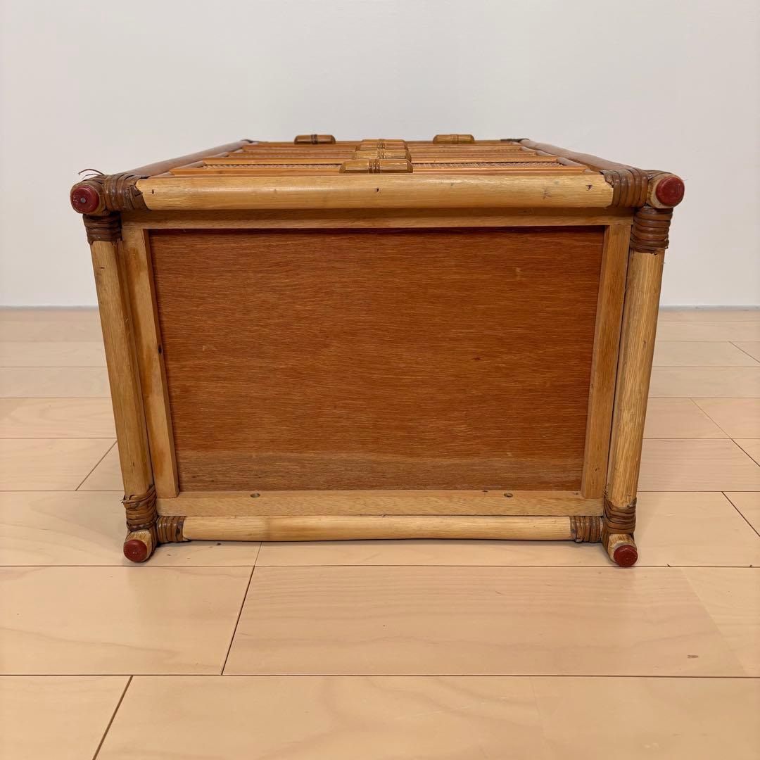 ラタン 籐 5段チェスト ヴィンテージ　① 送料込み