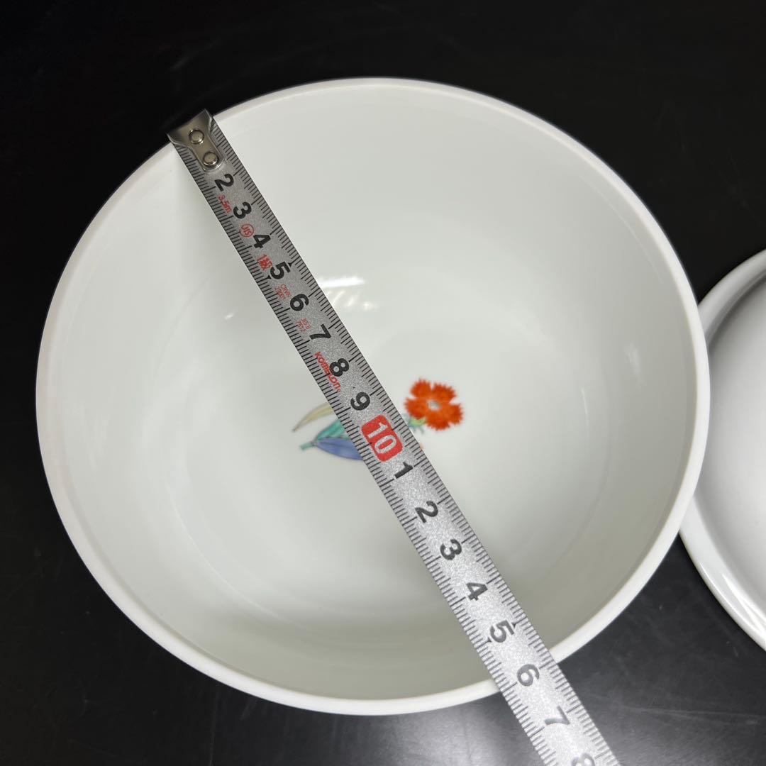 十四代　酒井田柿右衛門　濁手撫子文蓋物　共箱　東Y7-1125☆2Fチヒト