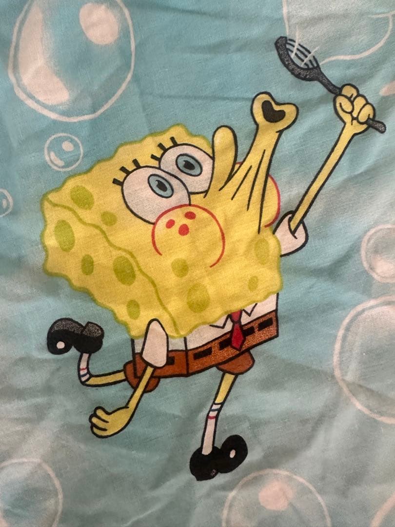 2005年スポンジボブ　フィットシーツ　ヴィンテージ USAムチャチャ