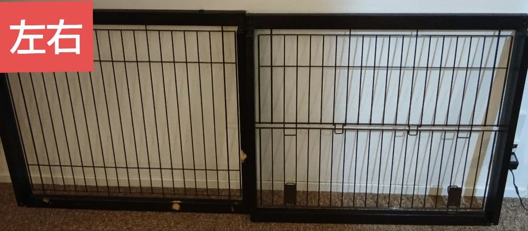 【室内のみ利用】<解体洗浄済>リッチェル 木製ペットサークル／ダークブラウン