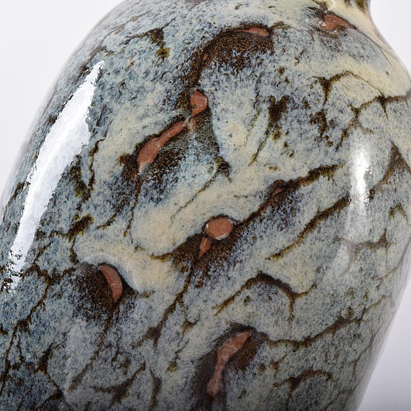 薩摩焼　古薩摩　蛇蝎釉　徳利壷　時代箱付　V　R8202