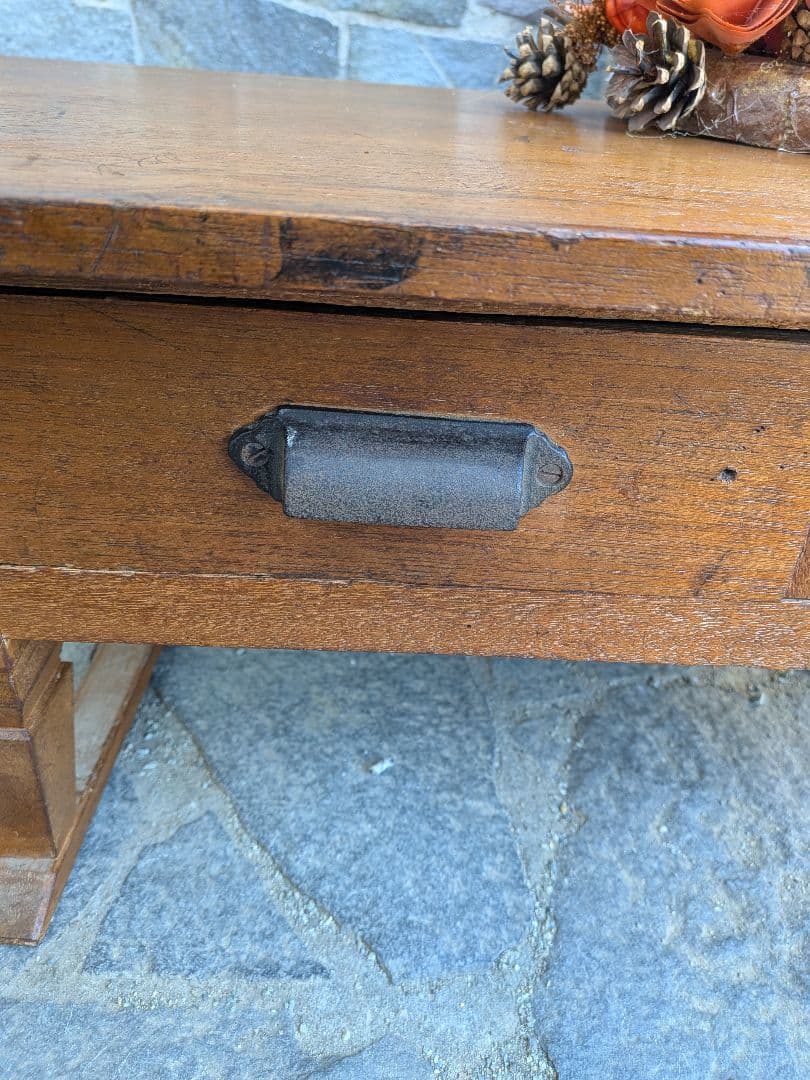 昭和初期木製のアンティークローテーブル