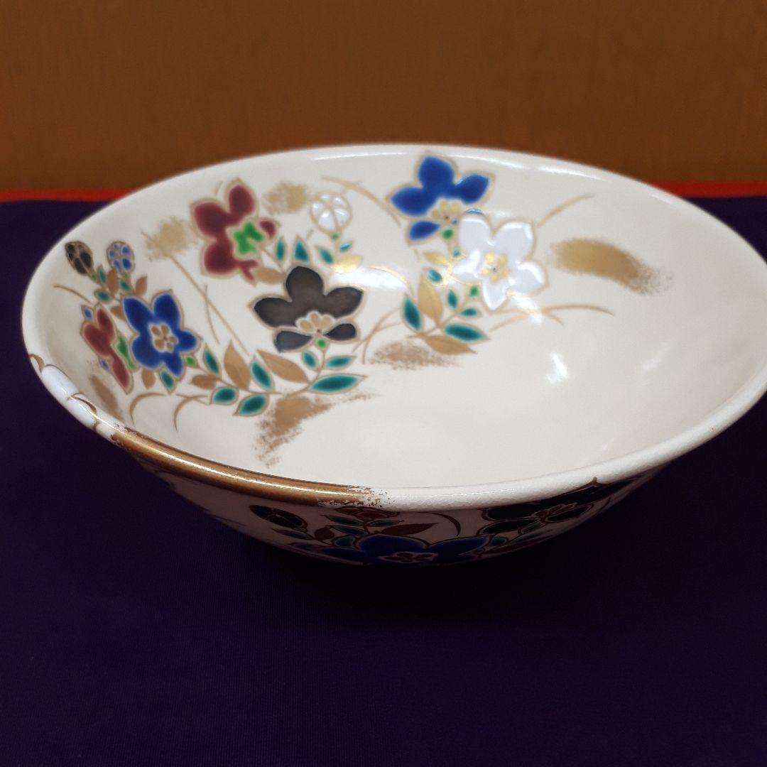 茶道具　仁清写桔梗絵茶碗　御室窯