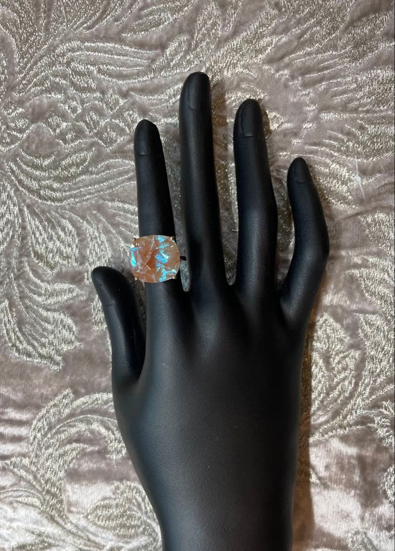 サフィレット　14.7mmx16mm ピンクゴールドリング　ダメージ有