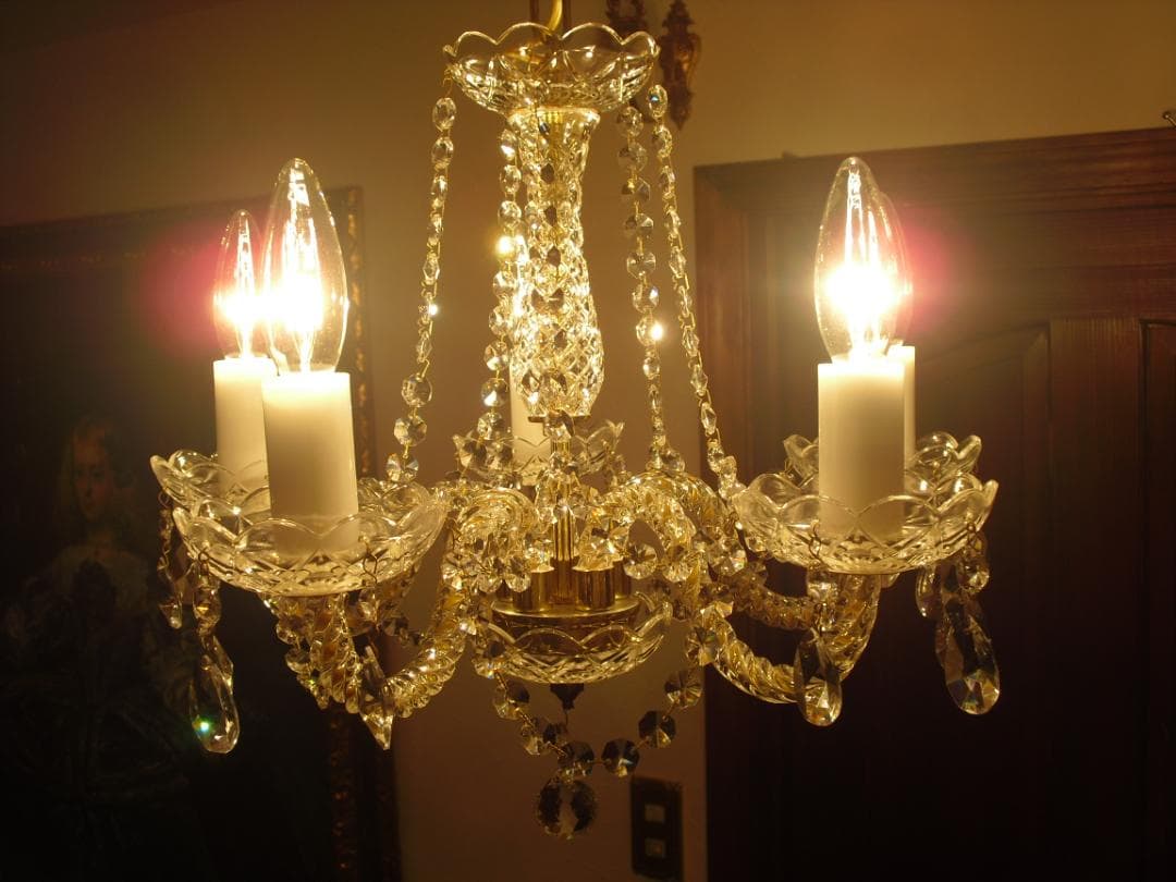 JOSEF WRANOVSKY☆ボヘミアンクリスタルシャンデリア☆引掛シーリング