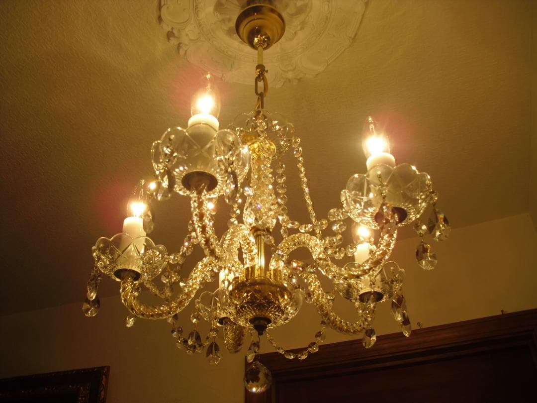 JOSEF WRANOVSKY☆ボヘミアンクリスタルシャンデリア☆引掛シーリング