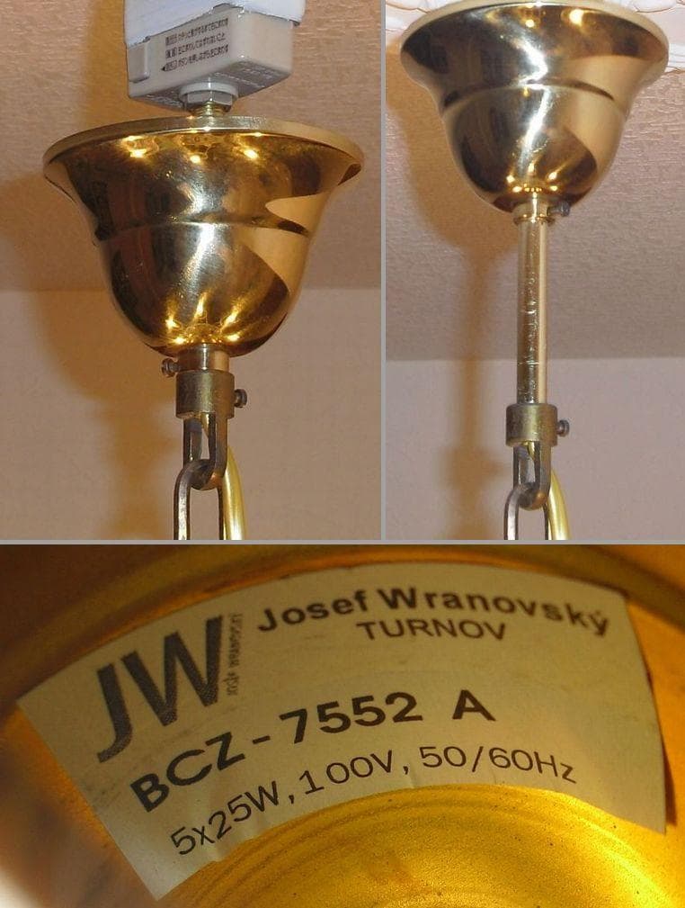 JOSEF WRANOVSKY☆ボヘミアンクリスタルシャンデリア☆引掛シーリング