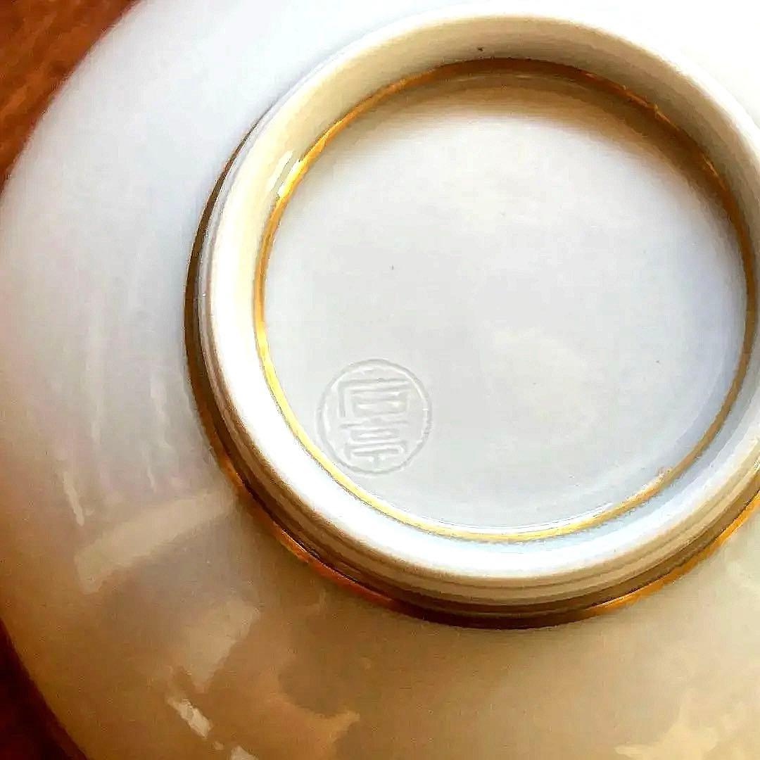 京焼　清水焼　平安　松本石亭作　彫金七宝　蓋付飯碗 5客組　共箱共布付き