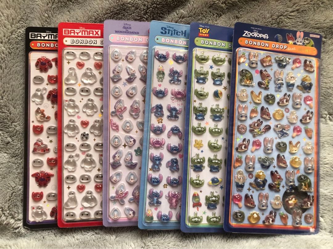 【正規品】ボンボンドロップシールmini ディズニー　6種類