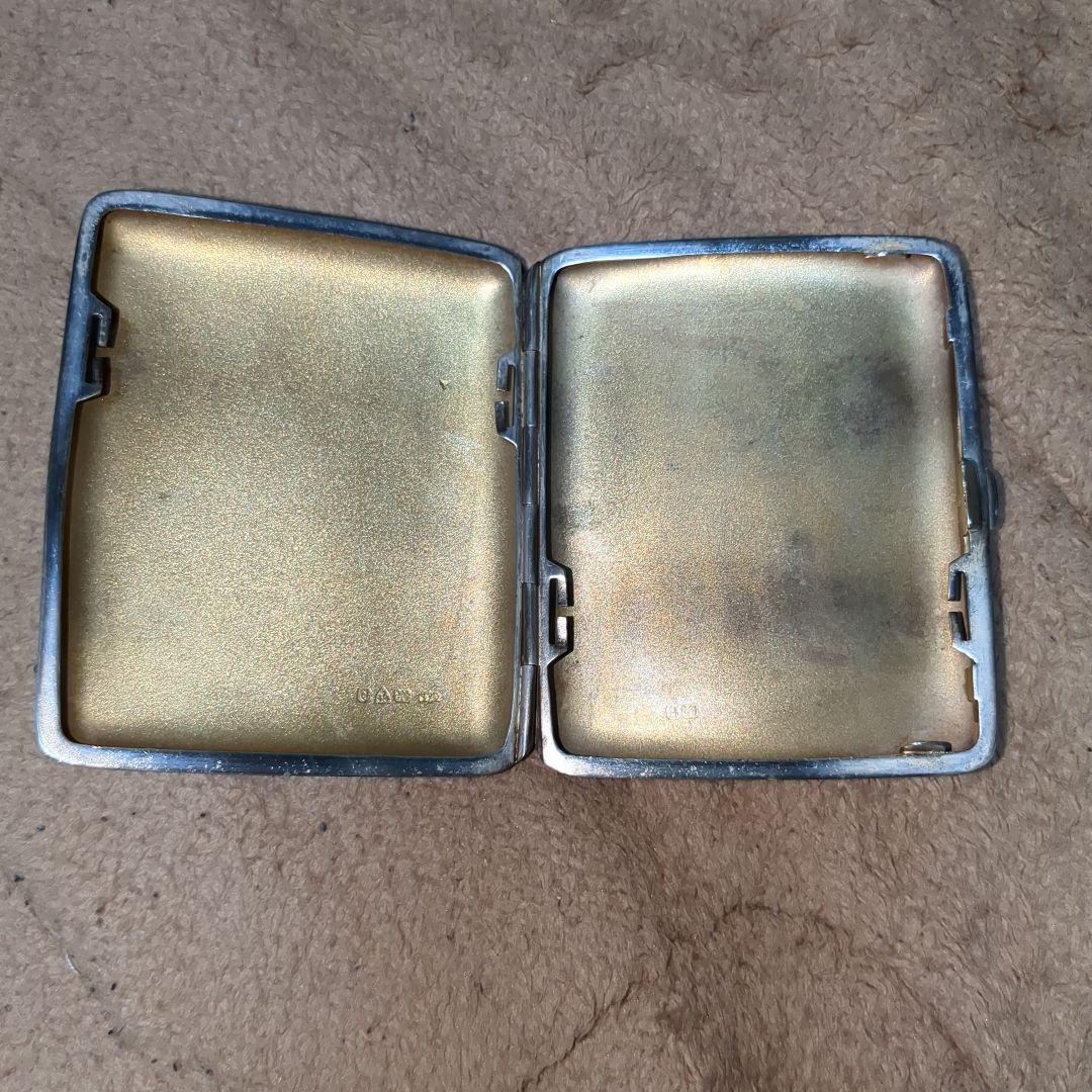 1900年代 英国 アンティーク 純銀製 シガレットケース 80g