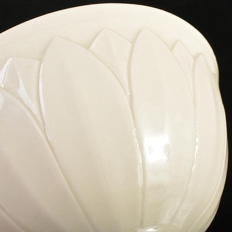 中国　徳化窯白磁　蓮弁刻　煎茶碗　盃　五客　M　8795E